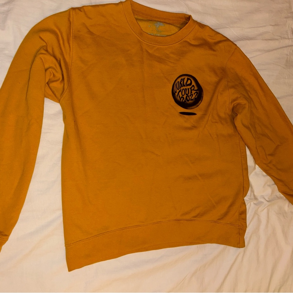 Mustard Yellow Crewneck Louis Tomlinson Tour 2022 Medium